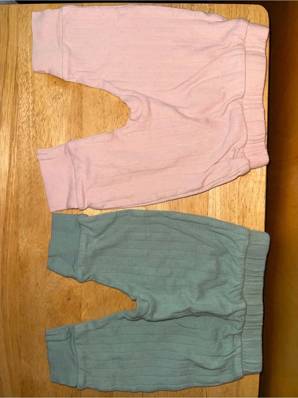 cloud island Pink and Teal Ribbed Jogger Pants - Set of 2